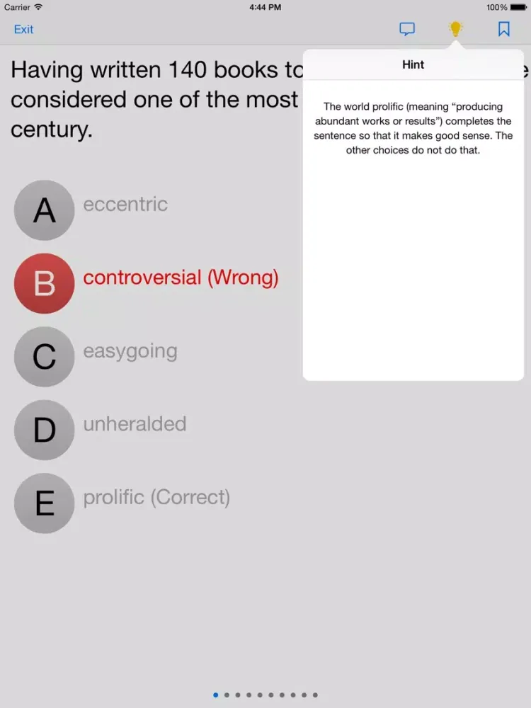 GRE Test Prep iPad  سکرین شاٹس