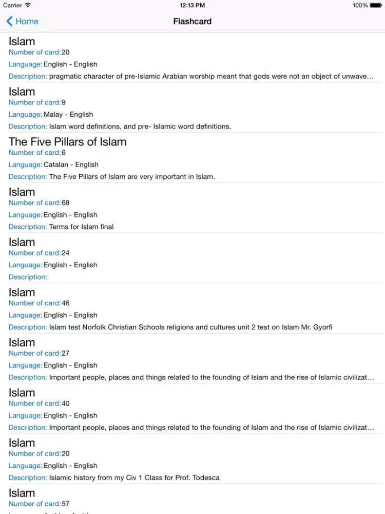 Islamic Quiz Trivia iPad 应用截图