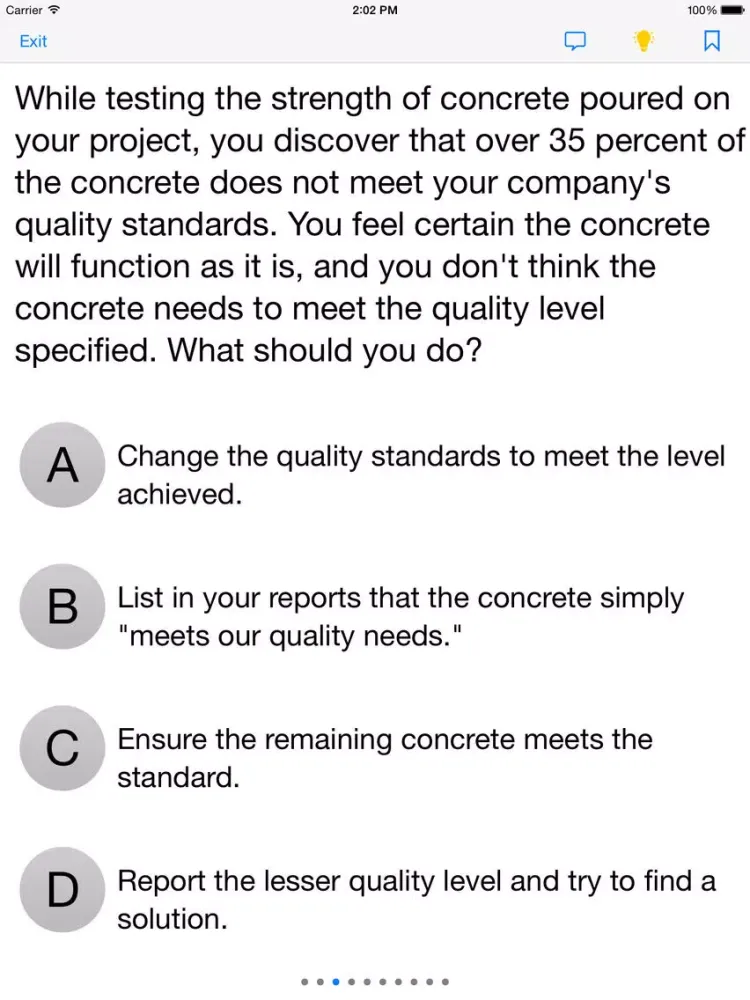 Tangkapan layar PMP Test Prep iPad 