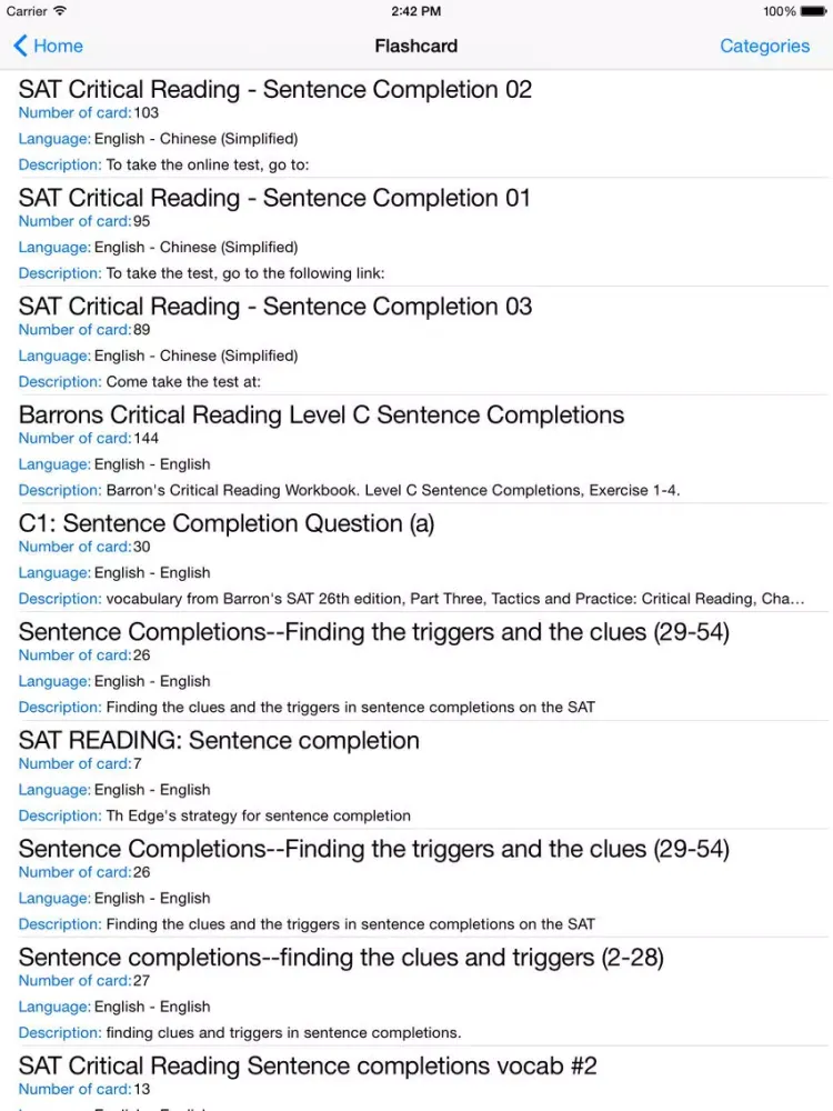 Capturas de pantalla de SAT Tests iPad 