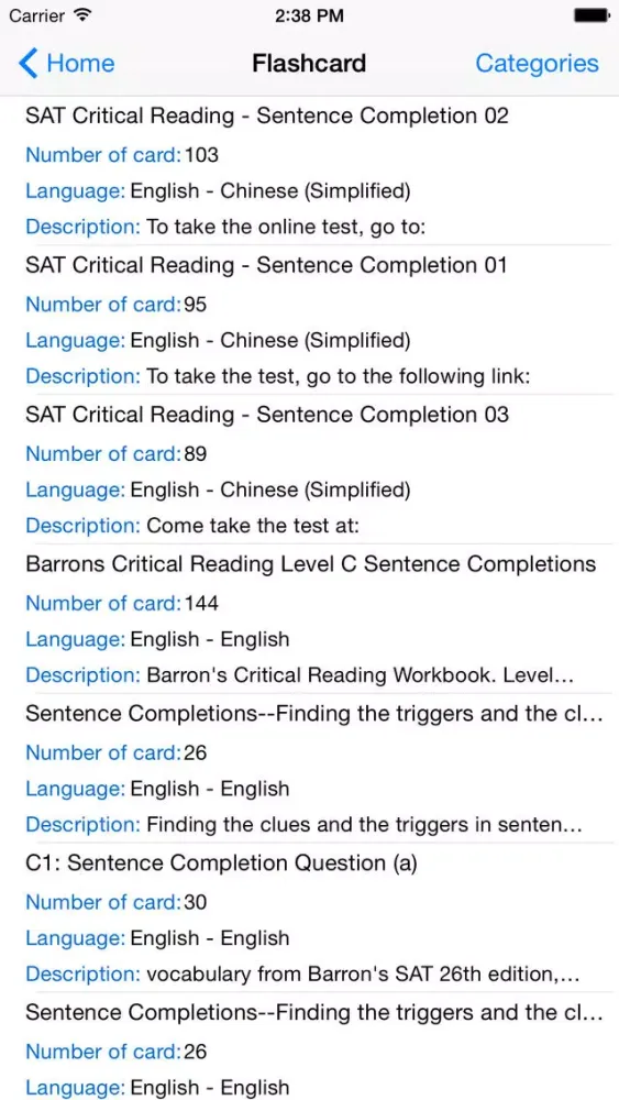 Capturas de pantalla de SAT Tests