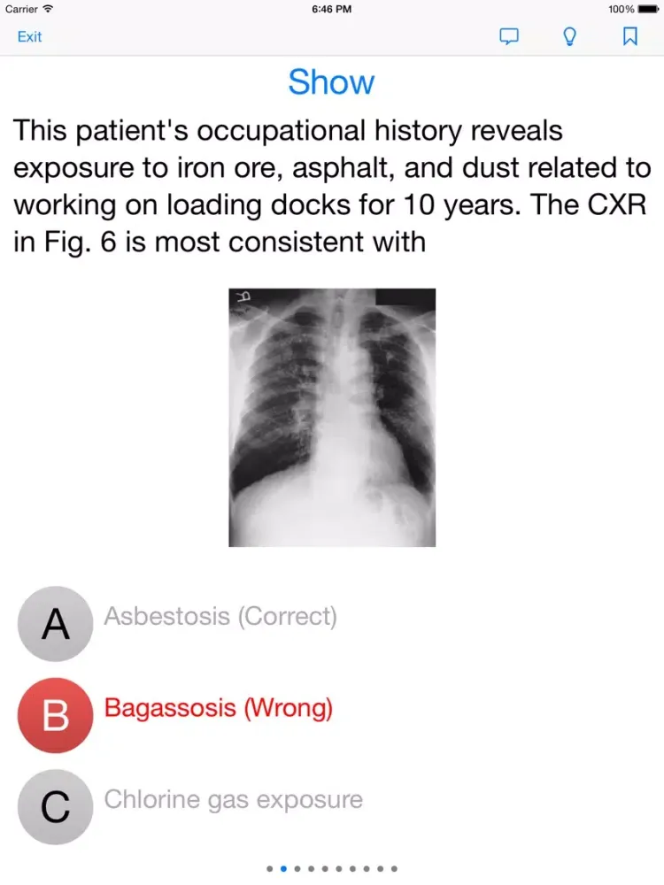 Capturas de pantalla de USMLE Test iPad