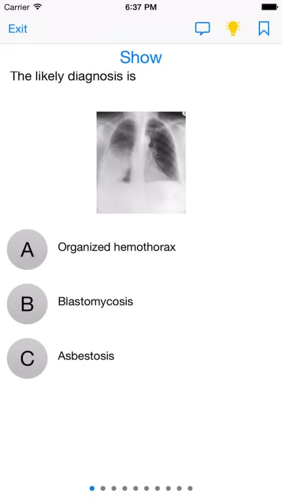Capturas de pantalla de USMLE Test