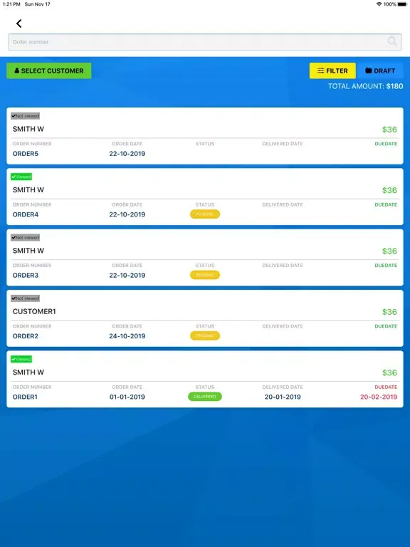 Tangkapan skrin Sales App - FMCG/ FMG iPad 