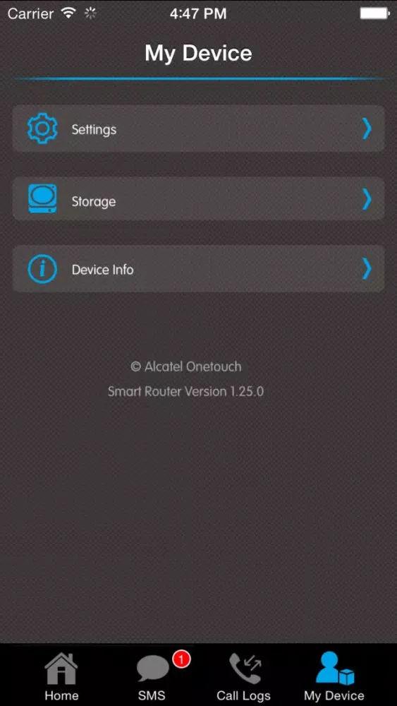 ALCATEL onetouch Smart Router Ekran Görüntüleri