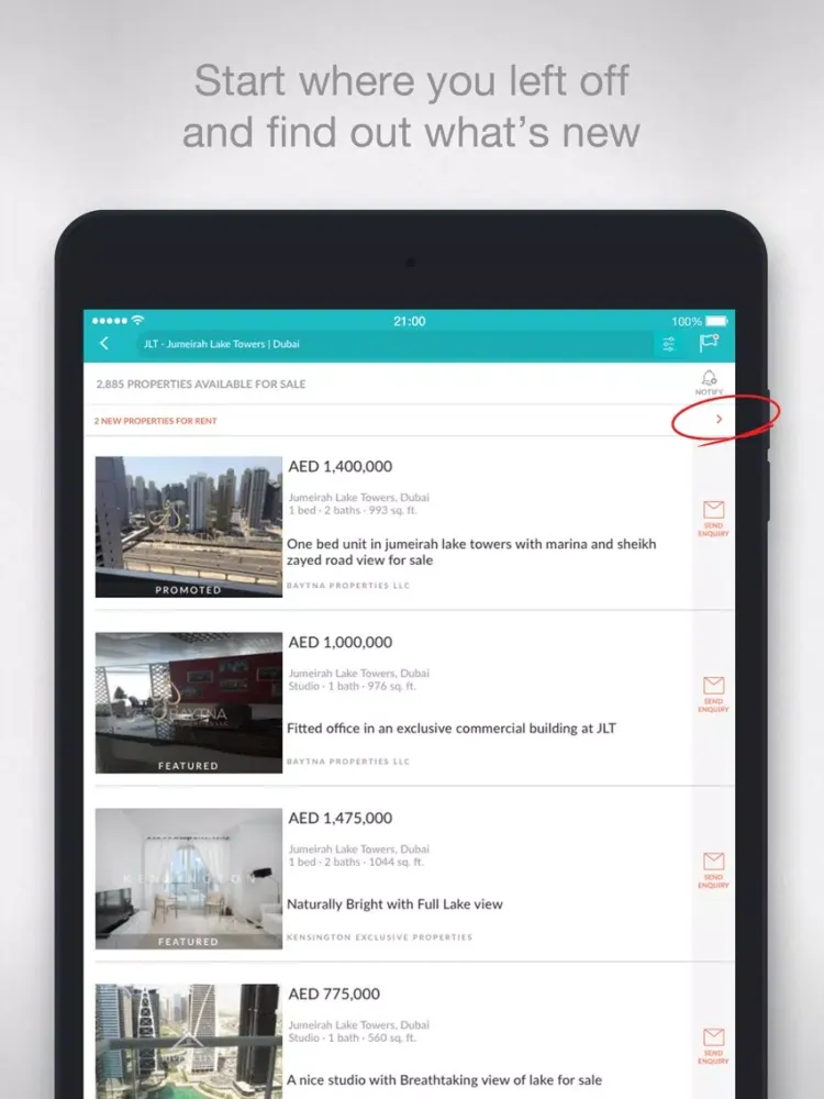 Capturas de pantalla de JustProperty - Properties for Rent and Sale iPad 