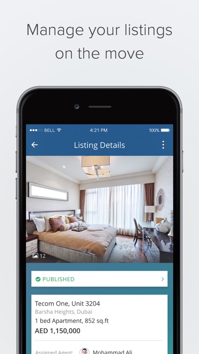 Tangkapan skrin Propspace Real Estate CRM