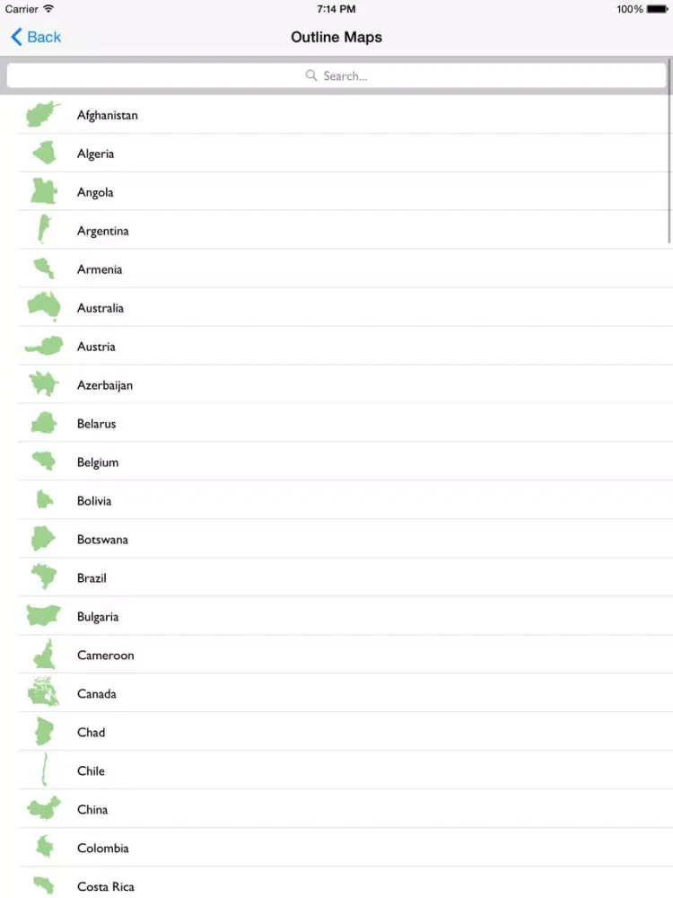 Captures d'écran de Country Shapes iPad 