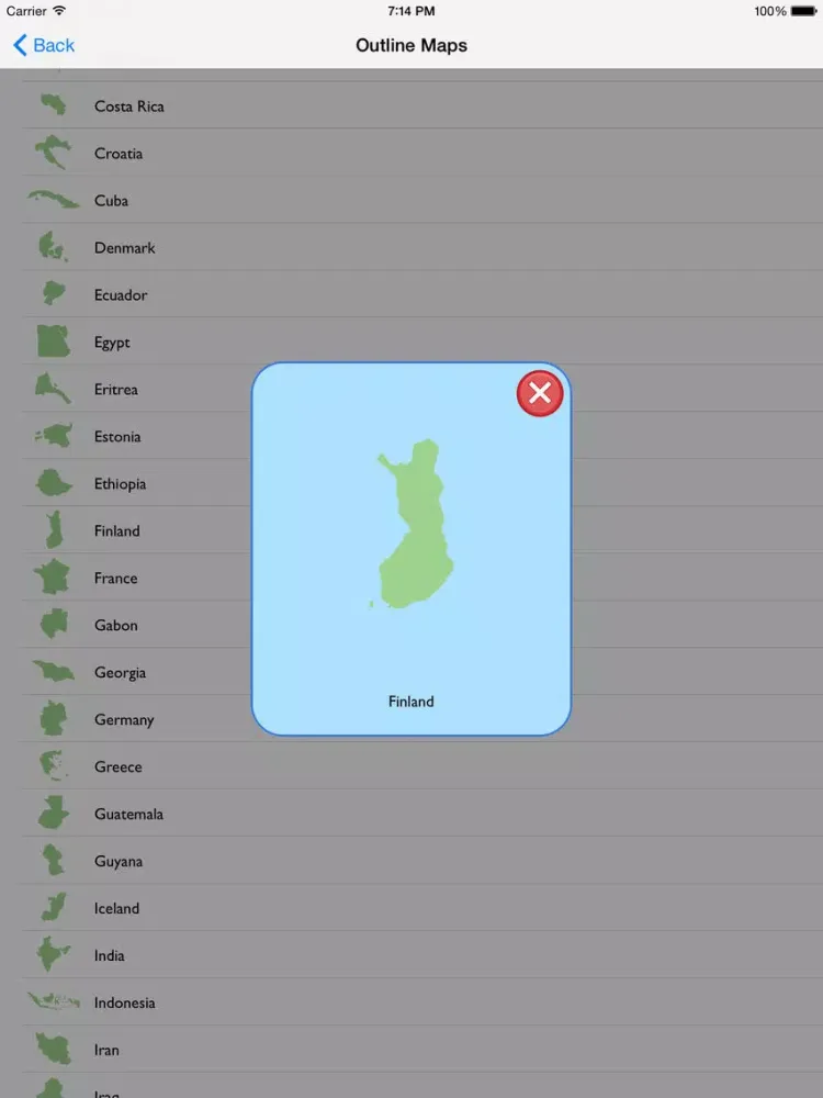 Captures d'écran de Country Shapes iPad 