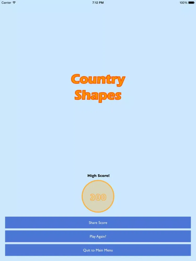 Captures d'écran de Country Shapes iPad 
