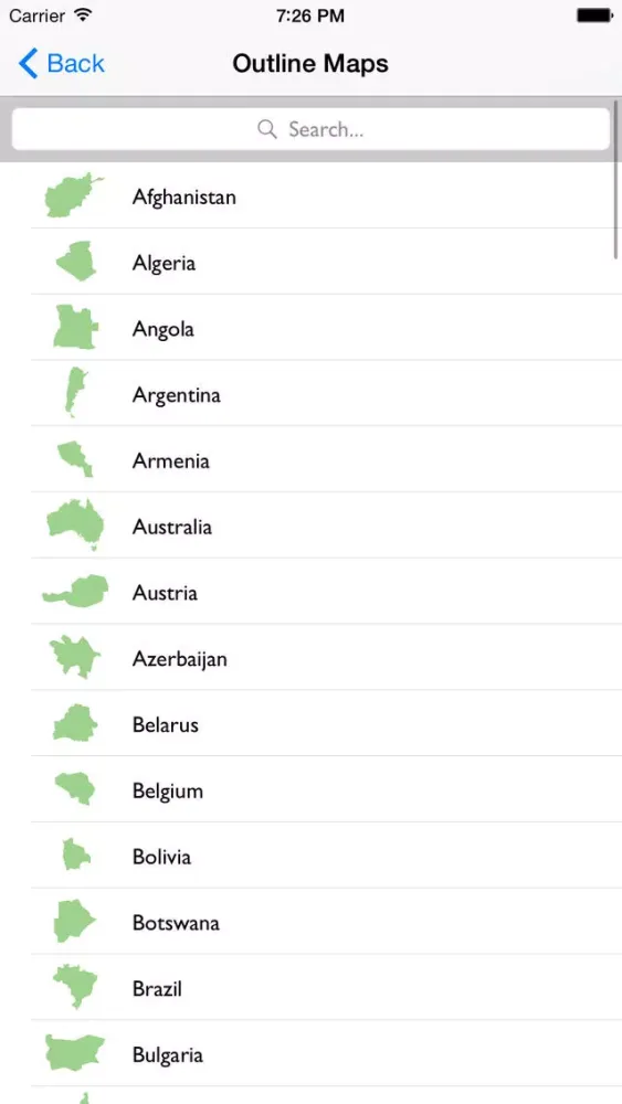 Captures d'écran de Country Shapes