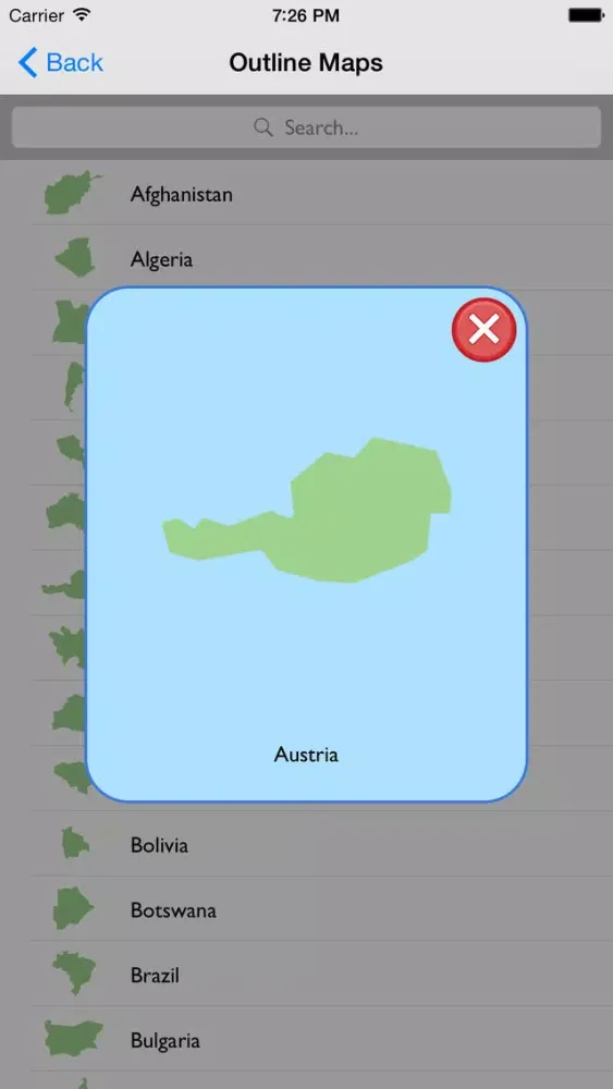 Captures d'écran de Country Shapes