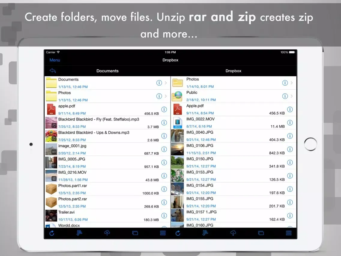 Captures d'écran de USB Flash Drive Lite iPad 