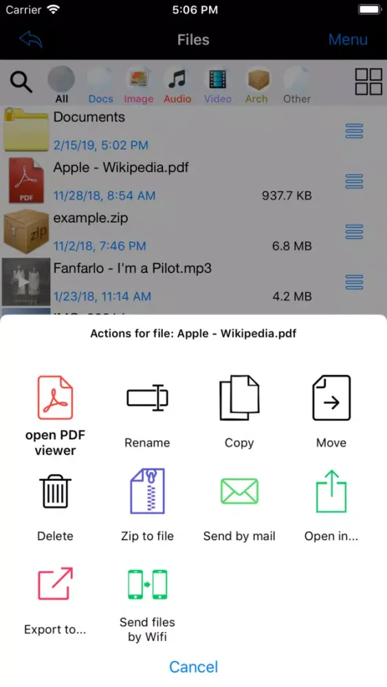 Captures d'écran de USB Flash Drive Lite