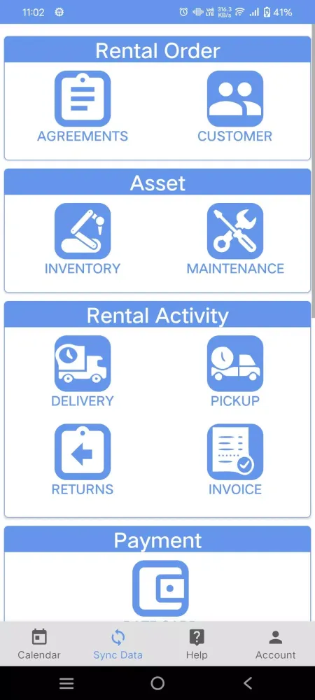 Asset Rental Manager Ekran Görüntüleri