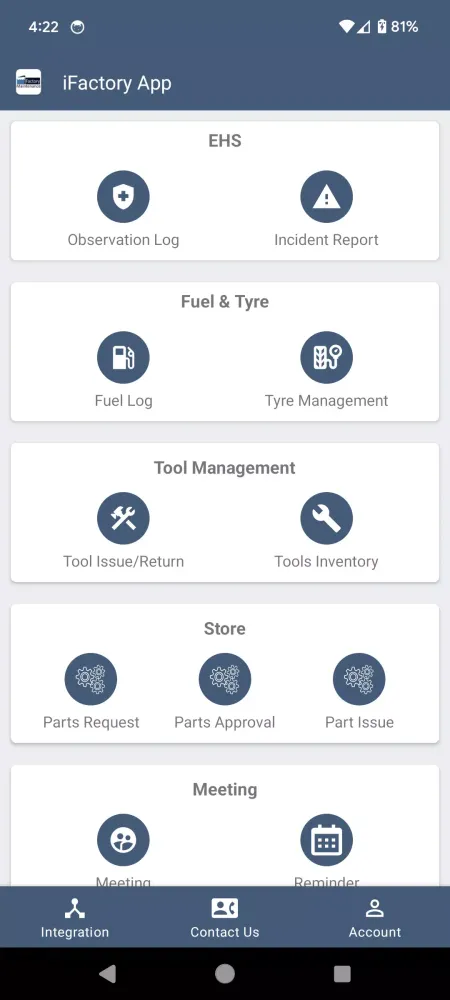 Plant Maintenance - iFactory Screenshots