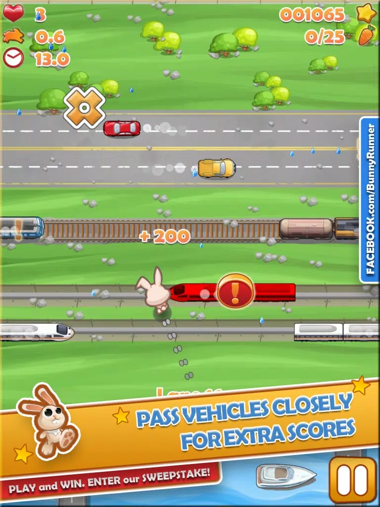 Bunny Run - Cross the street avoiding cars & tracks! iPad  سکرین شاٹس