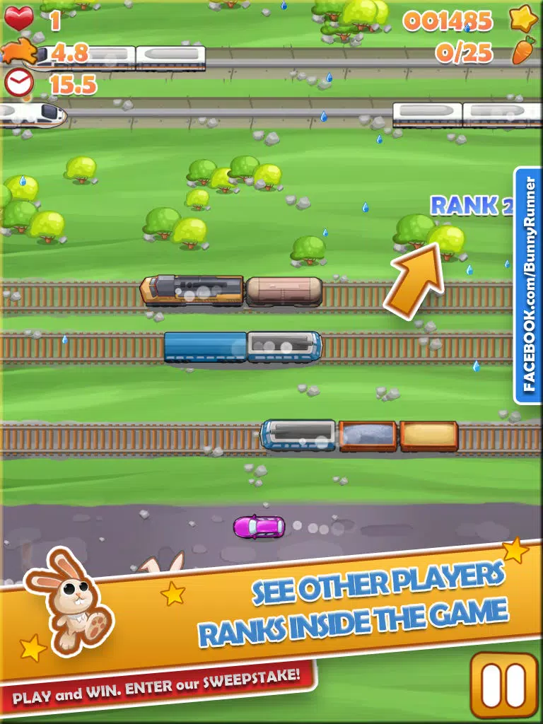 Bunny Run - Cross the street avoiding cars & tracks! iPad  سکرین شاٹس