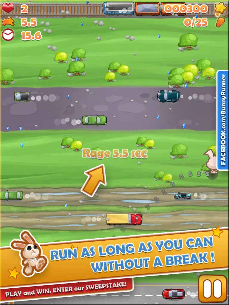 Bunny Run - Cross the street avoiding cars & tracks! iPad  سکرین شاٹس