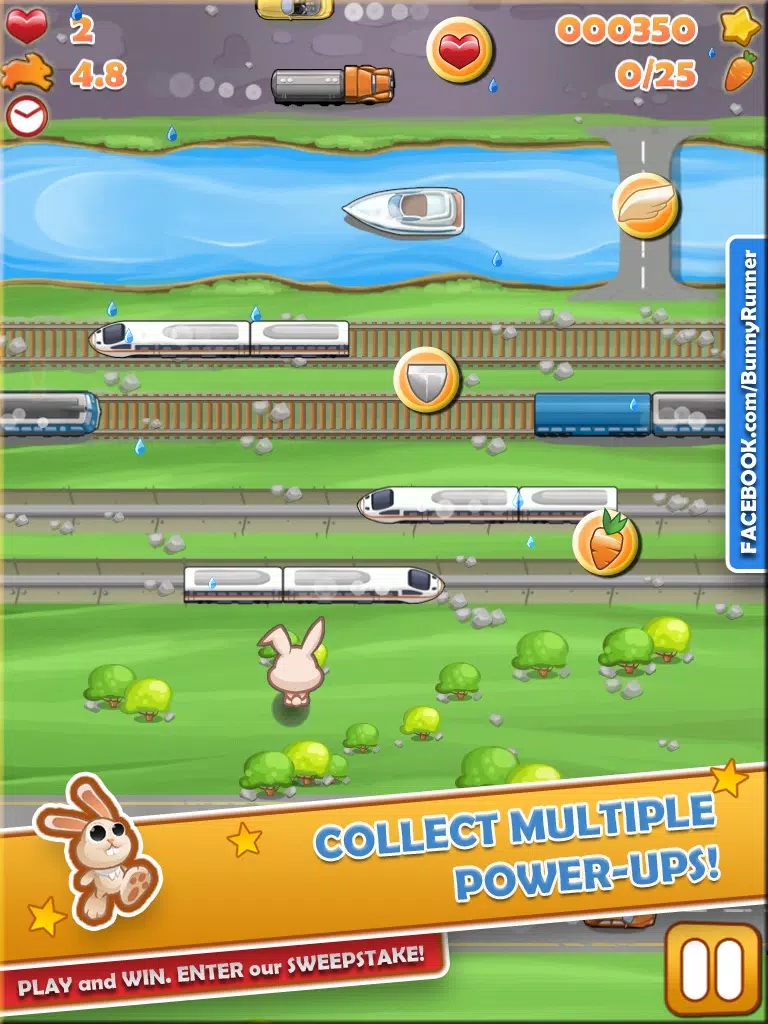 Bunny Run - Cross the street avoiding cars & tracks! iPad  سکرین شاٹس