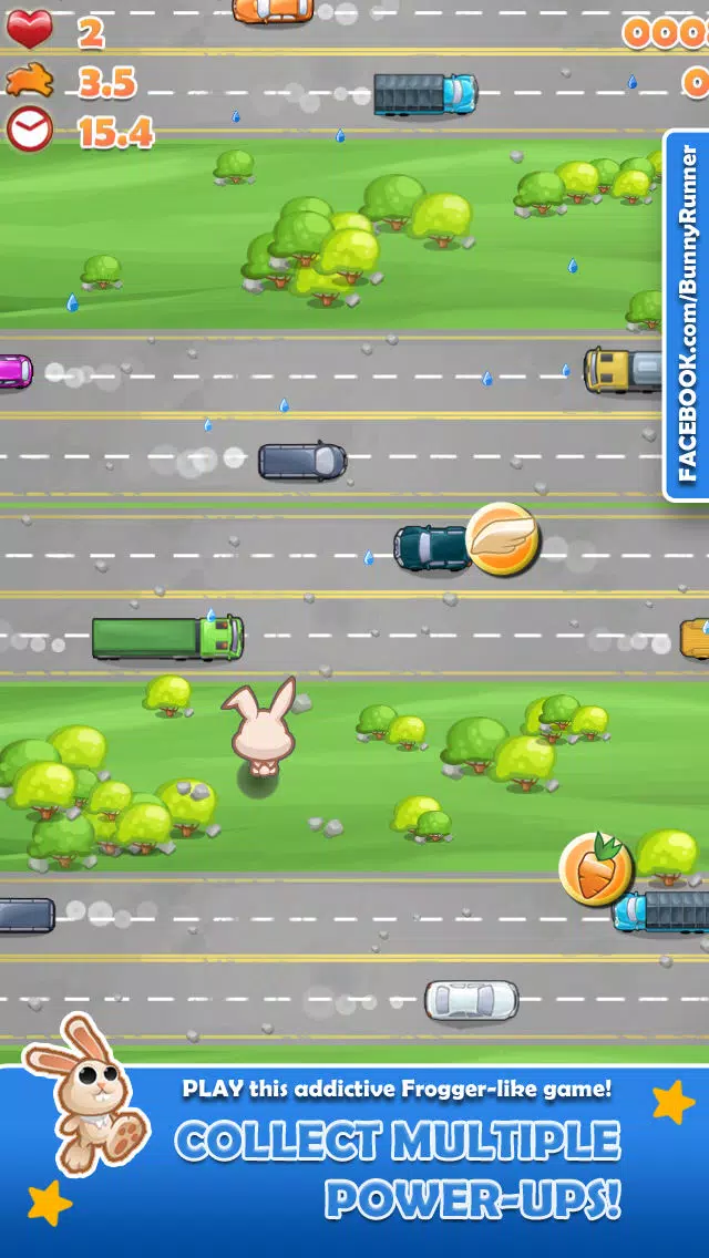 Bunny Run - Cross the street avoiding cars & tracks! سکرین شاٹس