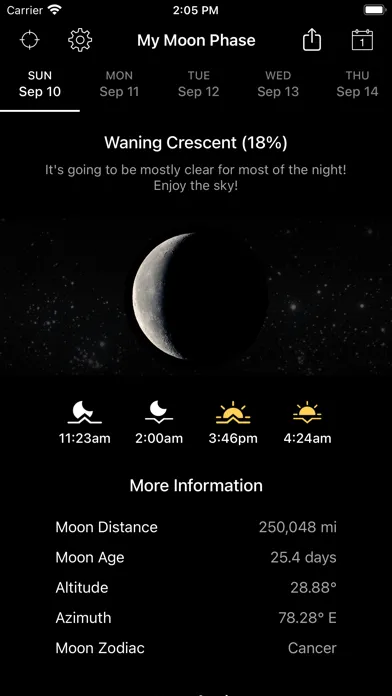 My Moon Phase Pro - Alerts স্ক্রিনশট