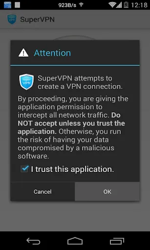 Zrzuty ekranu SuperVPN Pro