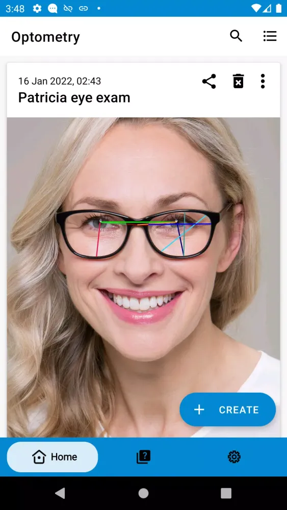 Screenshot di Optometry eye distance measure