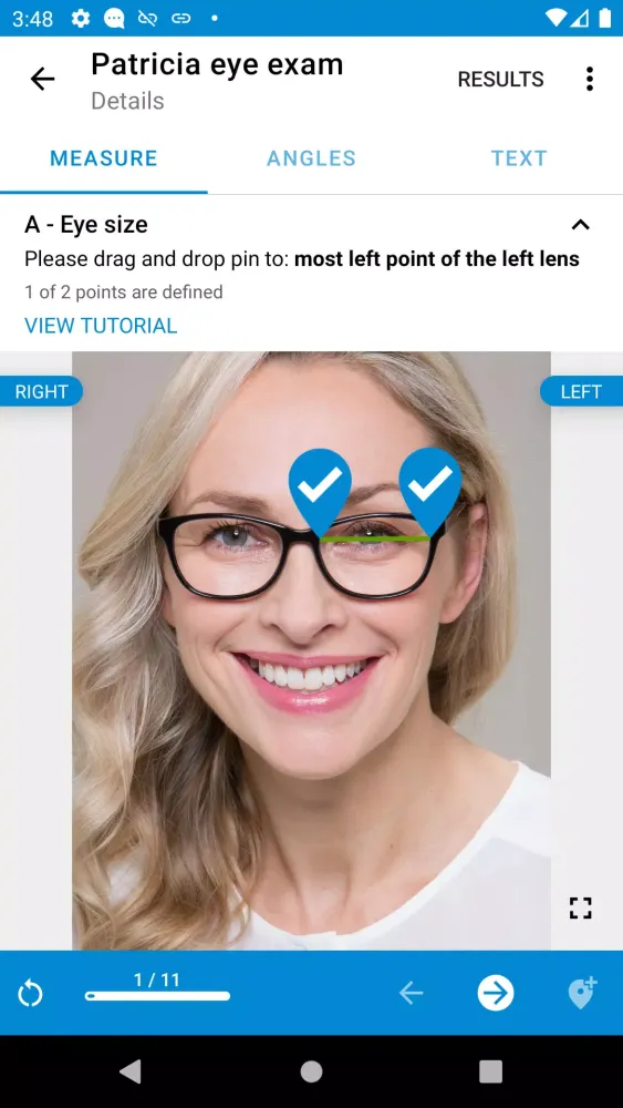 Screenshot di Optometry eye distance measure