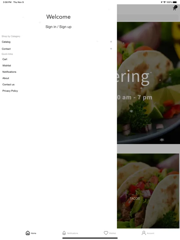 Ảnh chụp màn hình của 2J's BarBQ & Catering iPad 