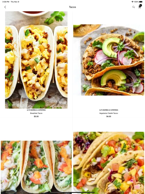 Ảnh chụp màn hình của 2J's BarBQ & Catering iPad 