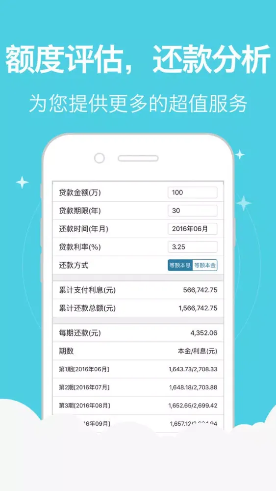 极速贷-个人小额贷款、消费贷、抵押、按揭在线评估与试算（信用卡.贷款.利率计算） 스크린샷