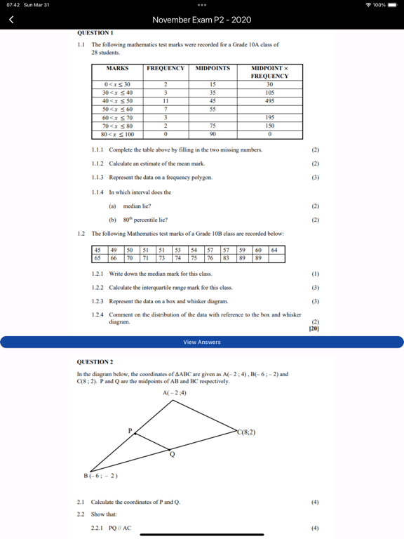 Скриншоты Grade 10 Mathematics iPad 