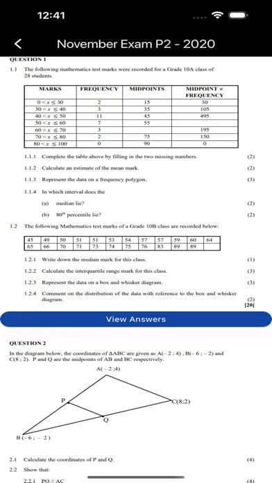 ภาพหน้าจอของ Grade 10 Mathematics
