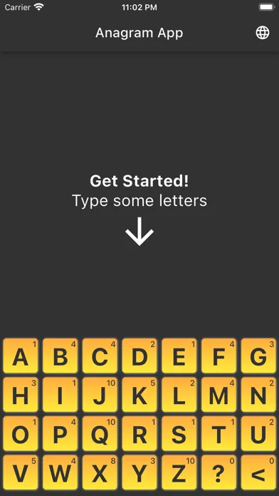 Ảnh chụp màn hình của Anagram Dictionary