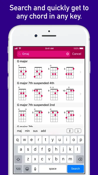Tangkapan skrin UkeLib Chords Pro