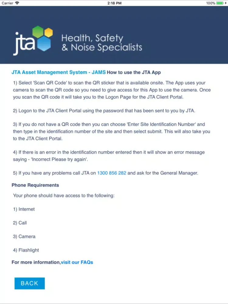 JTA iPad  Screenshots
