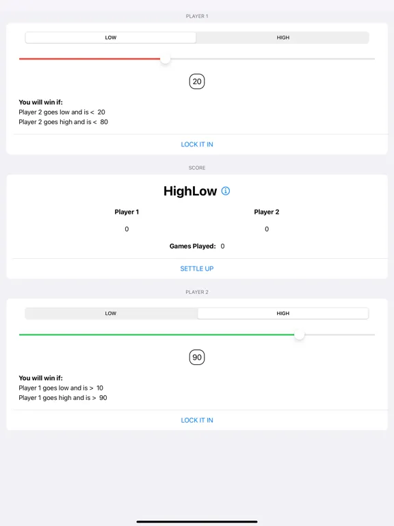 HighLow - A Mind Game iPad  سکرین شاٹس