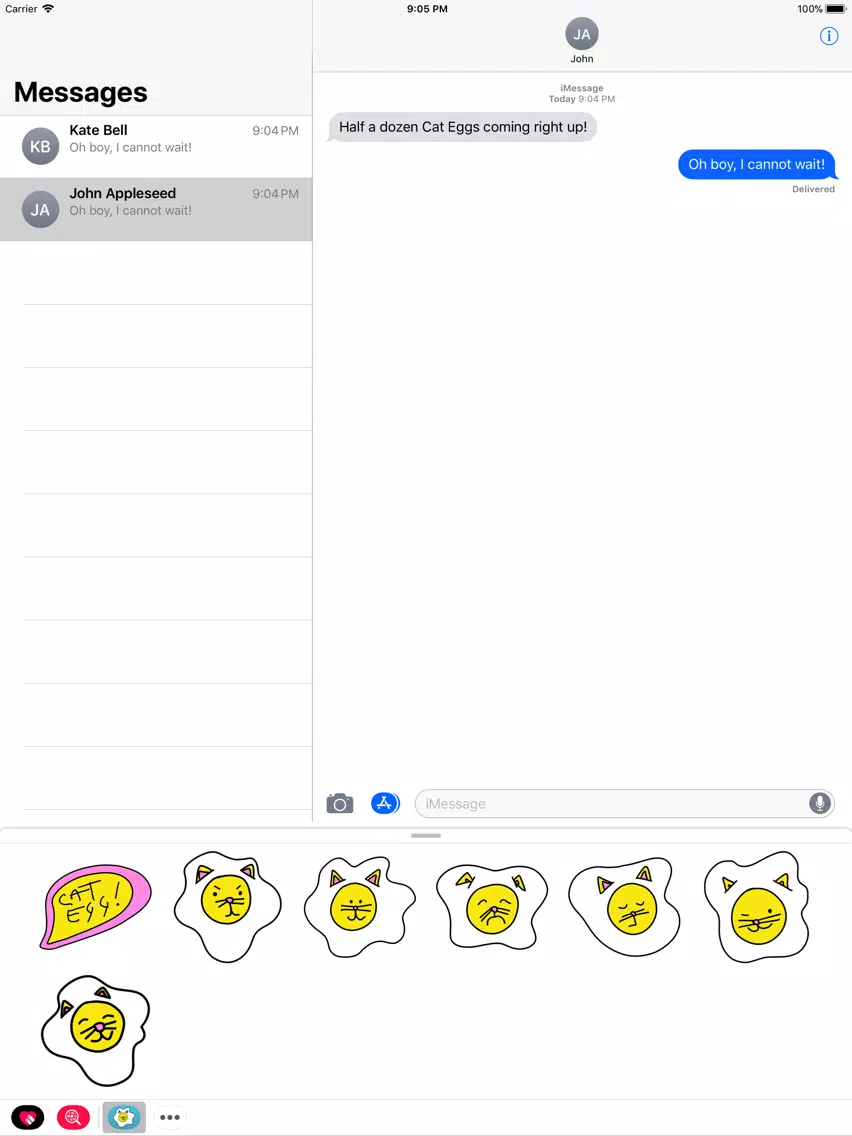 Captures d'écran de Cat Egg Sticker Pack iPad 