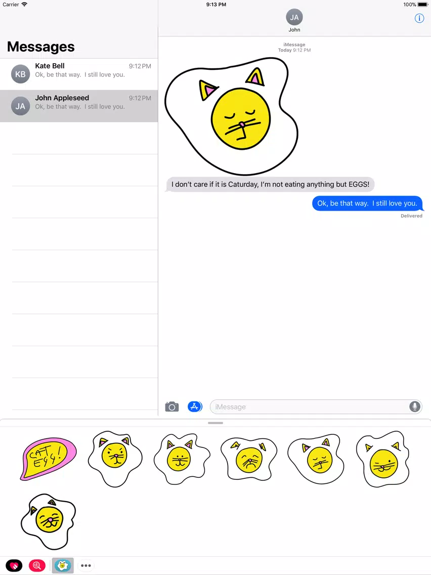 Captures d'écran de Cat Egg Sticker Pack iPad 