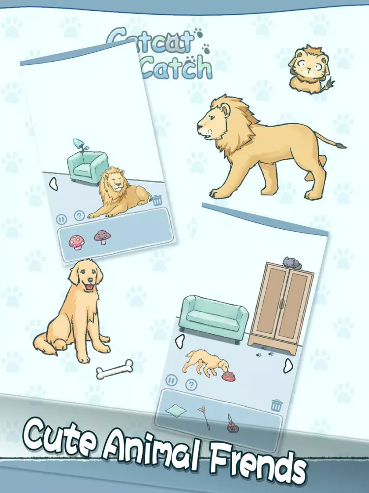 Cat Cat Catch-fun puzzel game iPad  স্ক্রিনশট