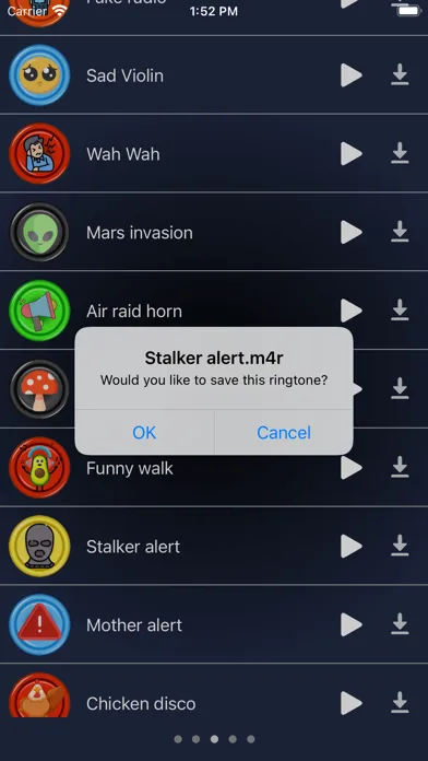 Capturas de tela do Top Funny Ringtones
