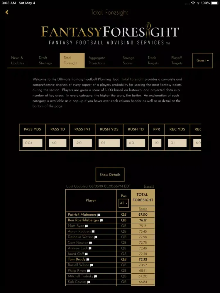Capturas de pantalla de Fantasy Foresight iPad 