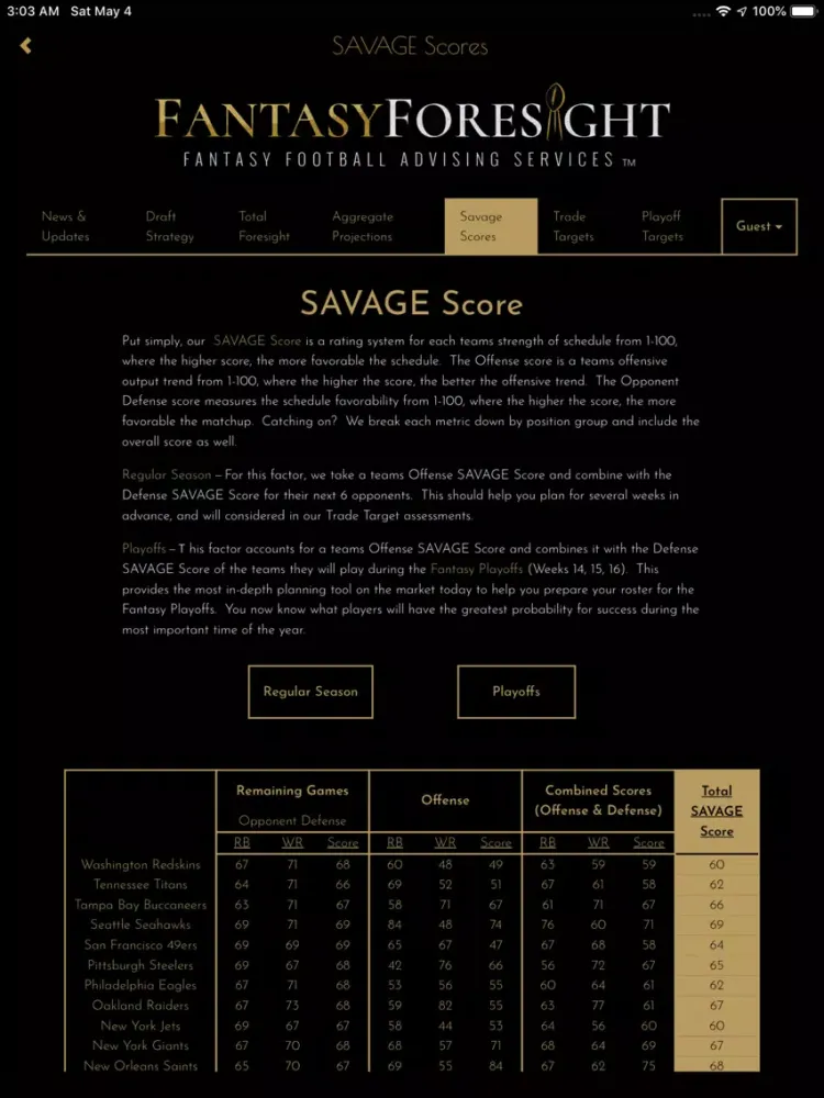 Capturas de pantalla de Fantasy Foresight iPad 