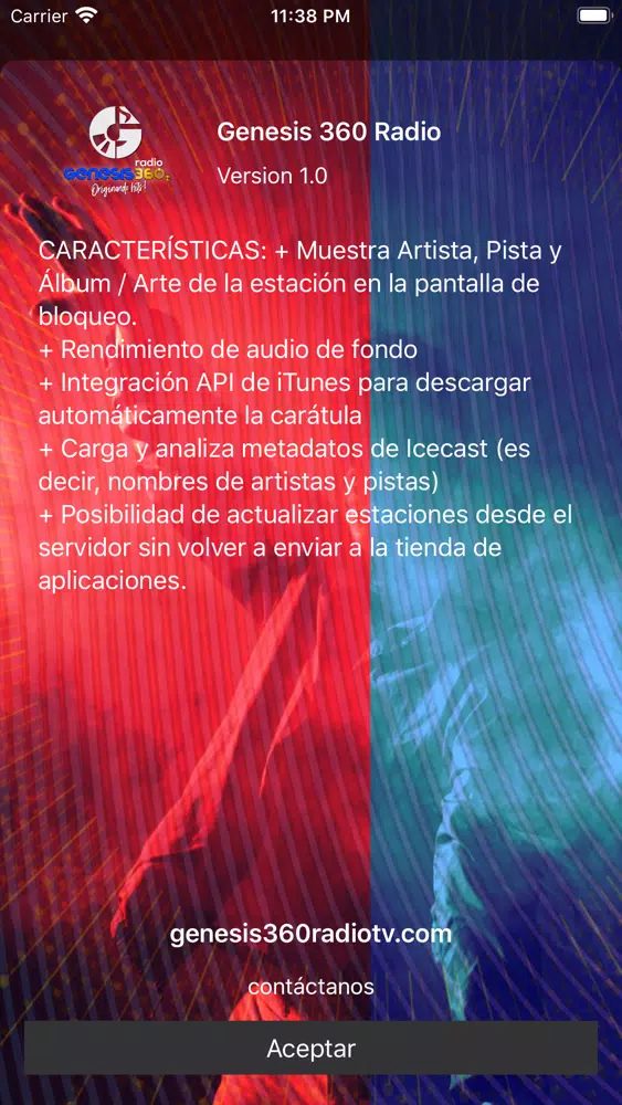 Zrzuty ekranu Genesis 360 Radio