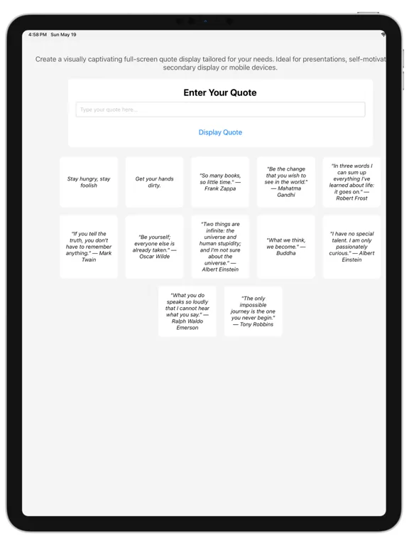 Captures d'écran de Quote Display - Motivation iPad 