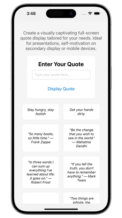 Captures d'écran de Quote Display - Motivation