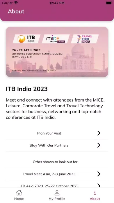 ภาพหน้าจอของ ITB India 2023