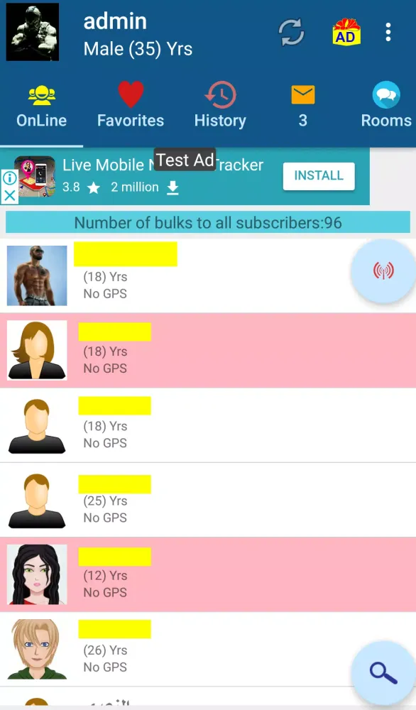 Random Chat (worldwide) 스크린샷
