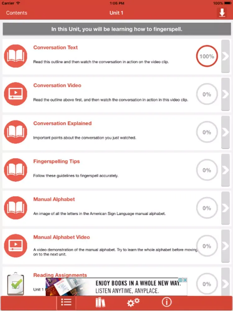 تصاویر Start ASL 1 Class App iPad 
